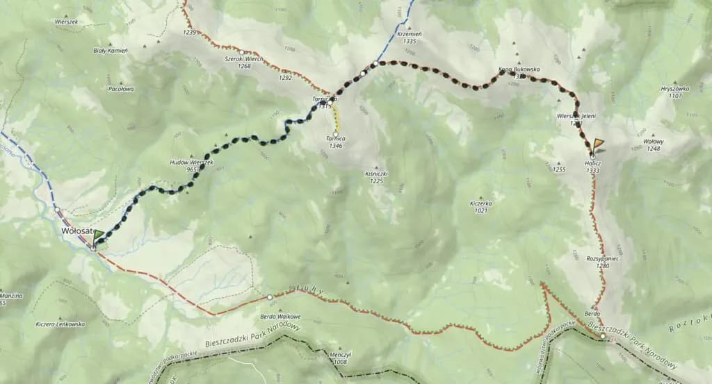 Mapa pętli bieszczadzkiej i najlepsze szlaki turystyczne w Bieszczadach